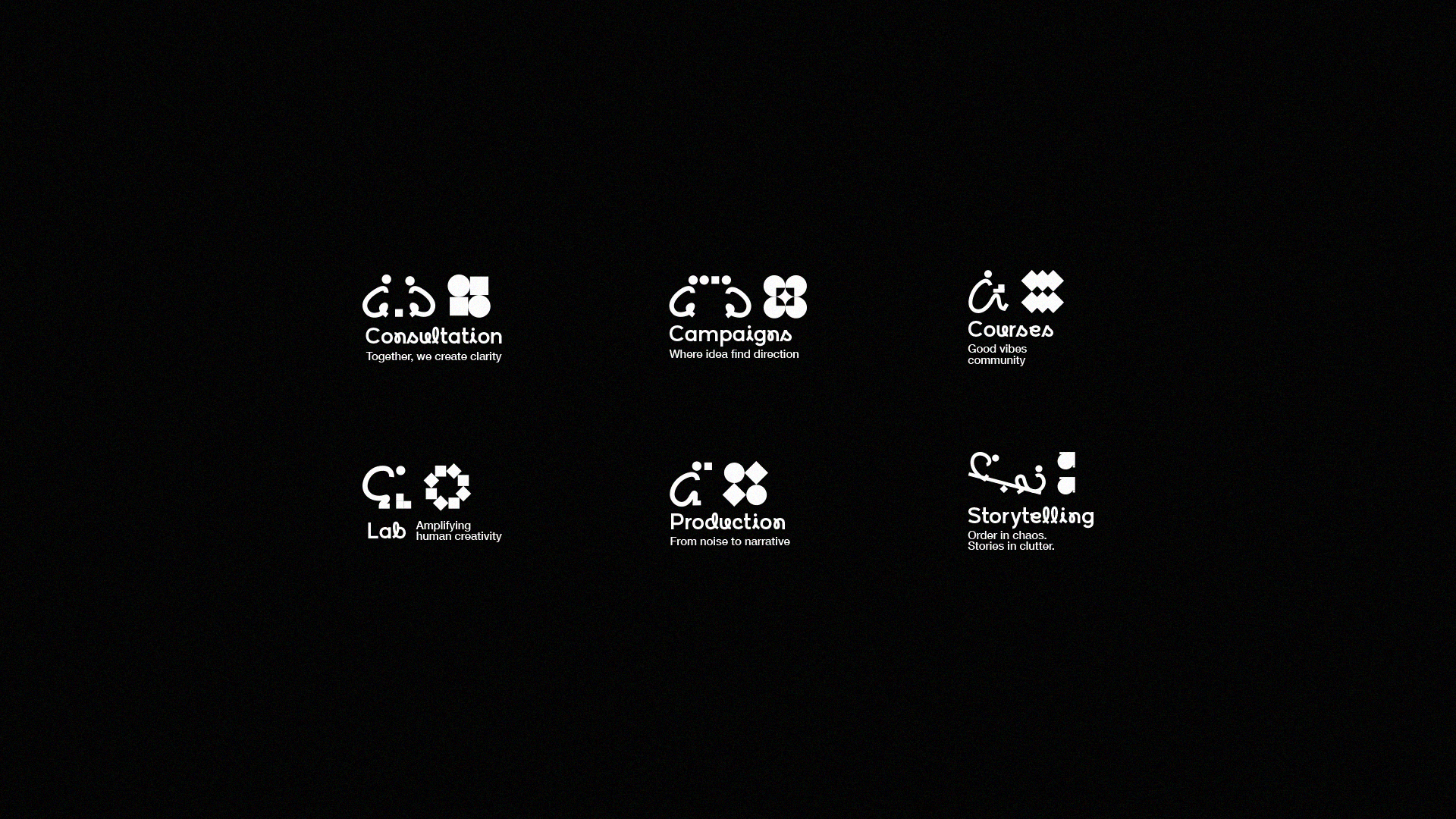 Clutter's main content IP's monochrome mnemonics