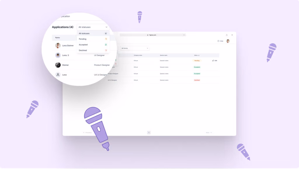 An exampe of our new Conference management software - the speaker submissions tool