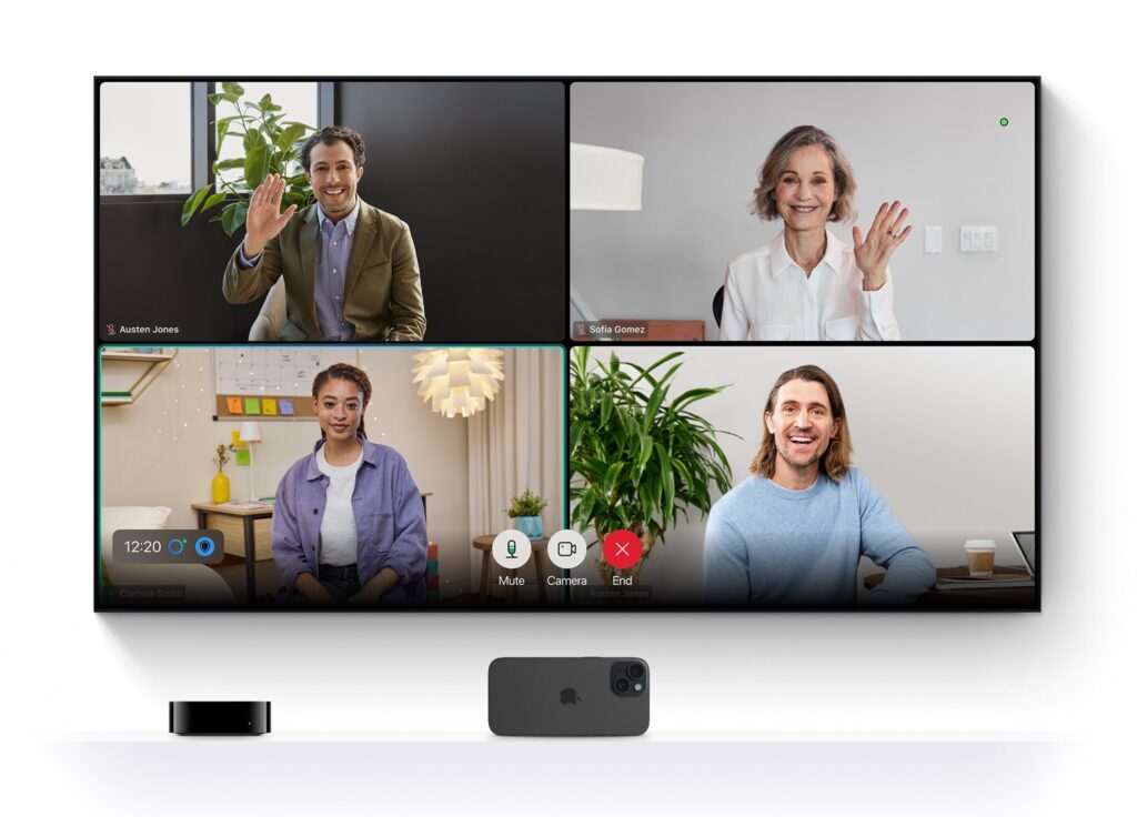 Screenshot of Webex video conferenceing in action