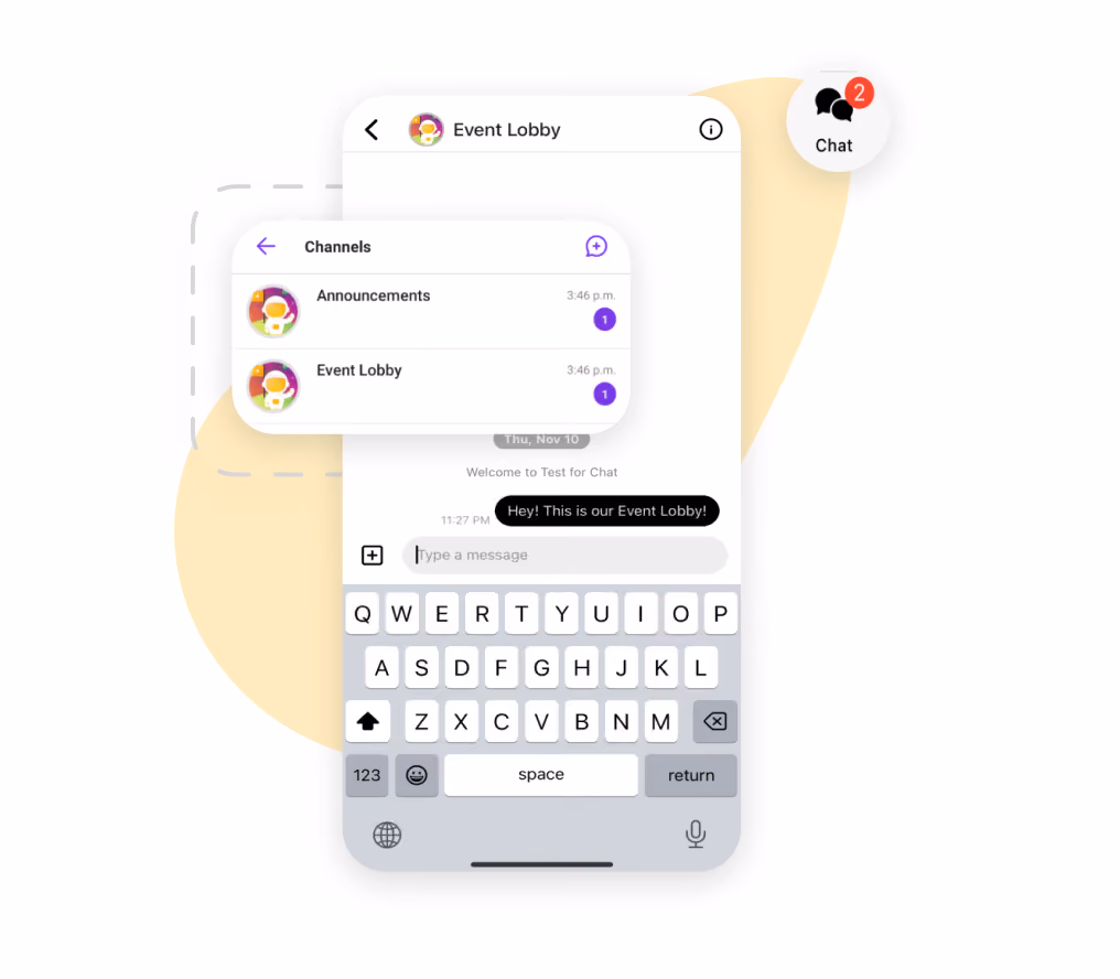 event lobby and announcements channels