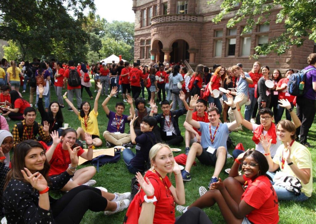 College orientation week event types at Victoria College