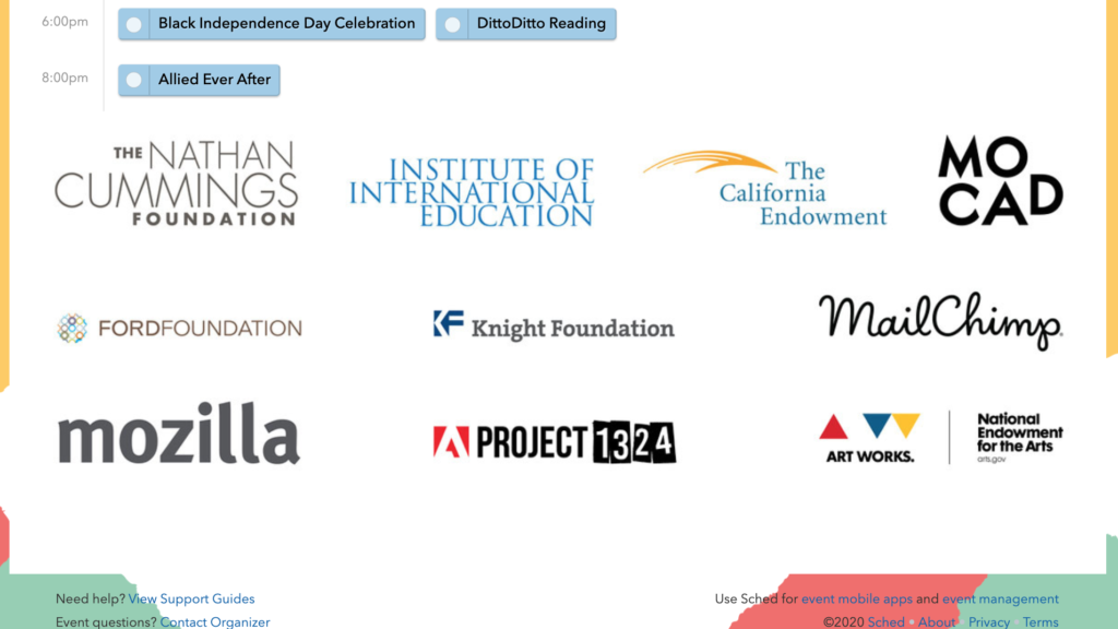 Sponsor Footer Image for event budget