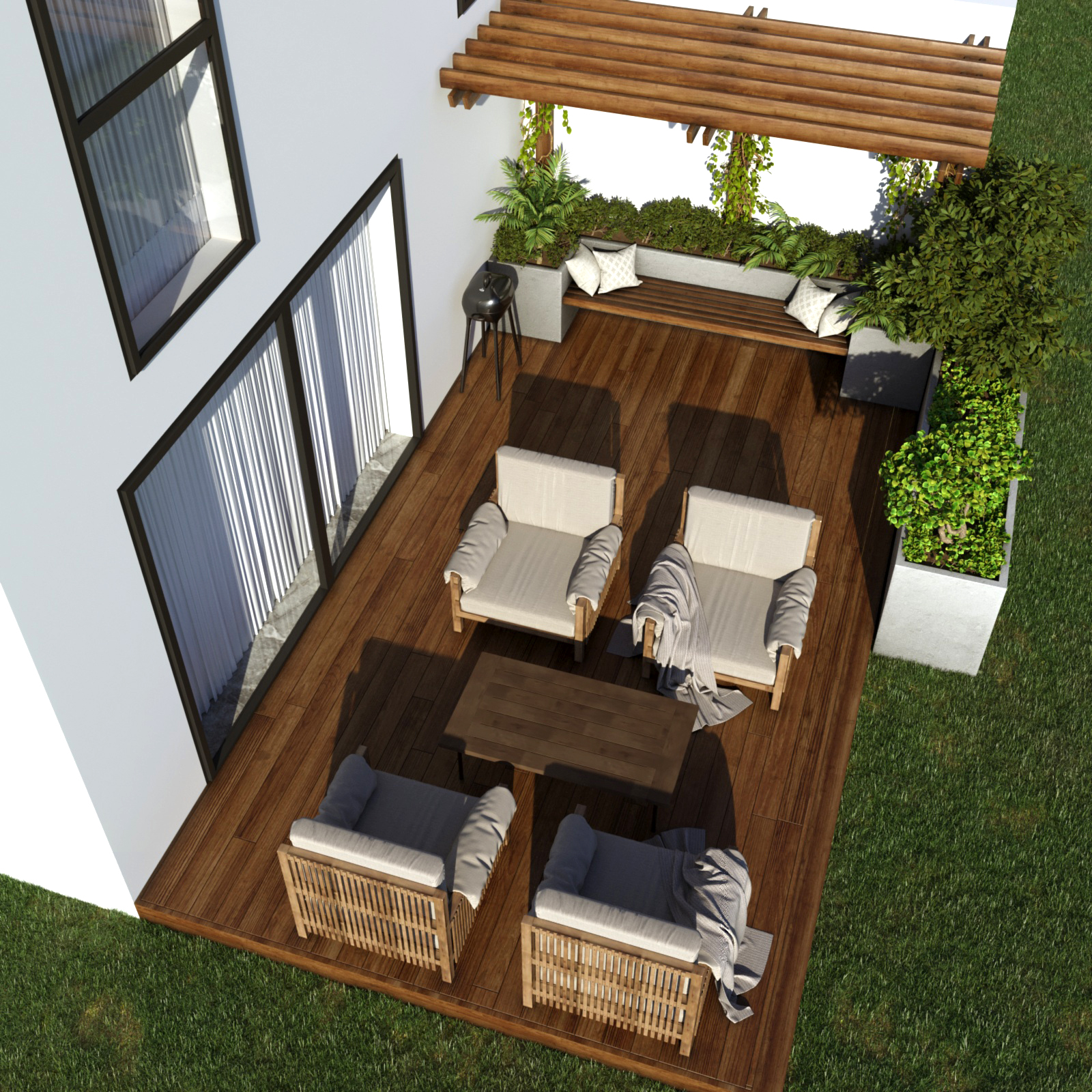 Terrasse im Erdgeschoss