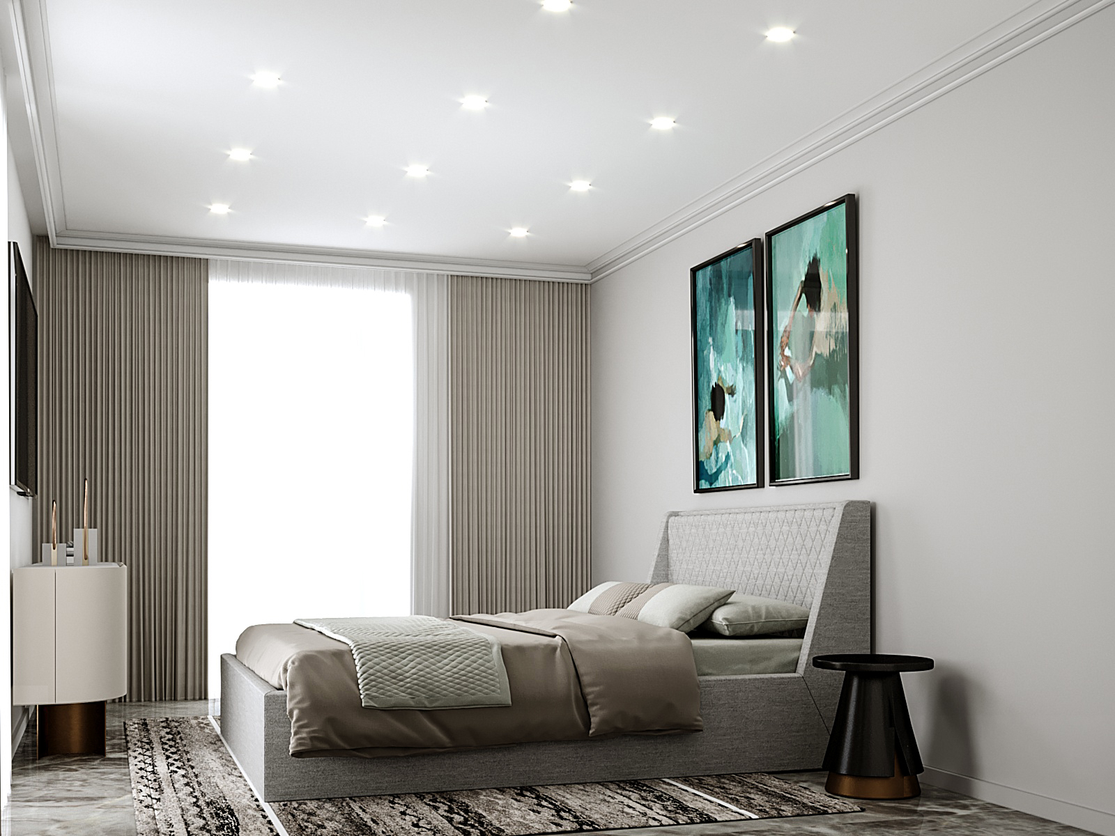 Schlafzimmer, zweite Ansicht