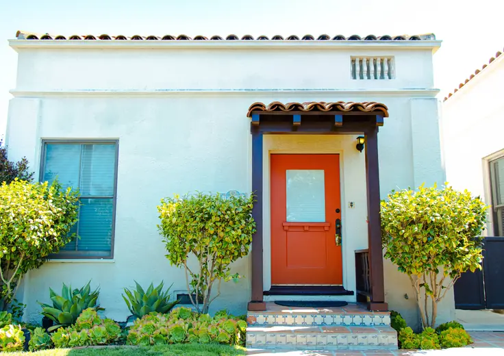 Single-family rental home with a landscaped front yard.