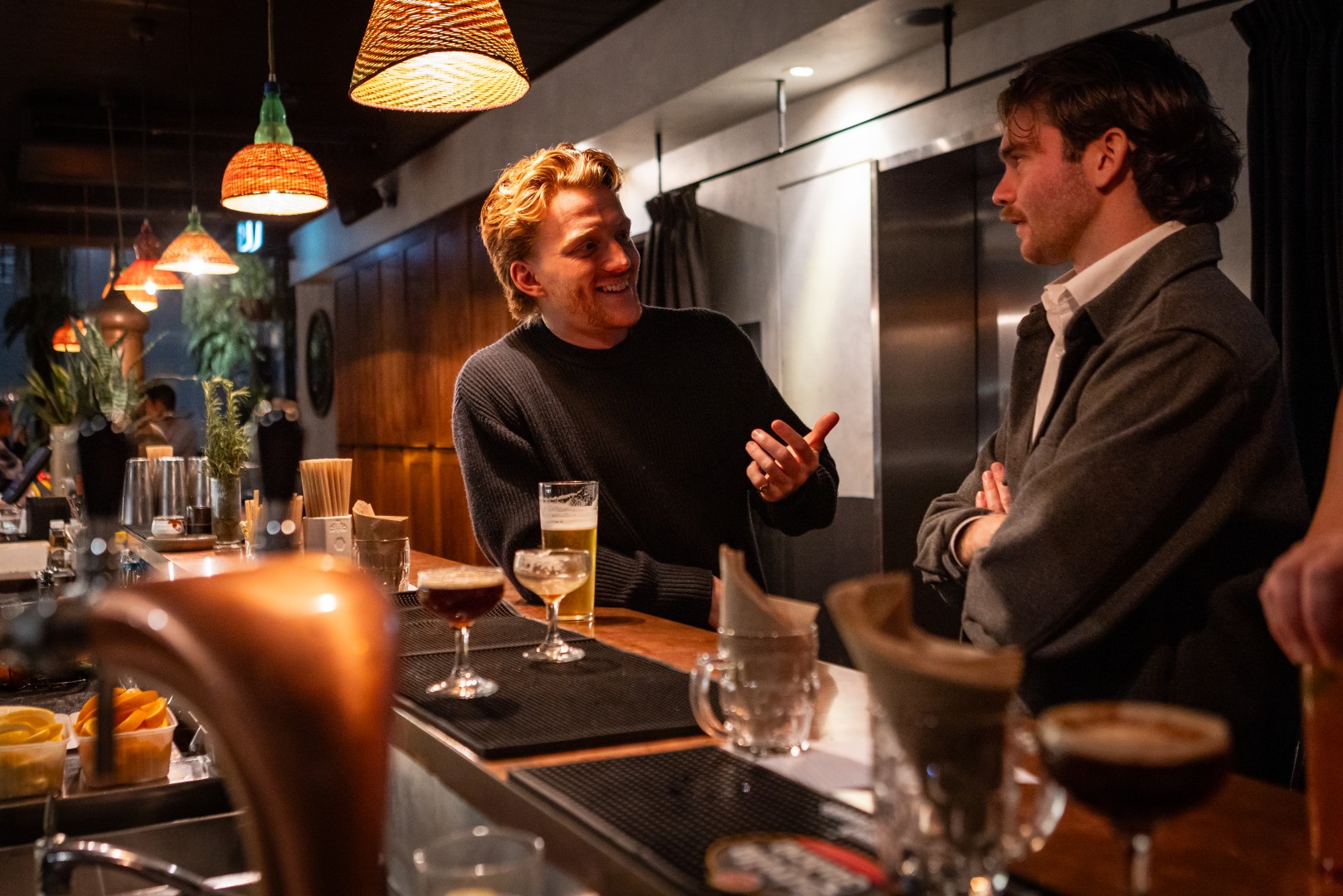 Guests in conversation at the Canopy launch, Bomba Rooftop Bar, Melbourne