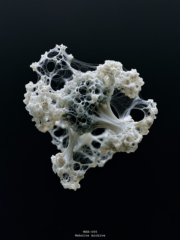 Research visualization of a porous biological structure exploring morphology, hierarchical organization and biological design principles.