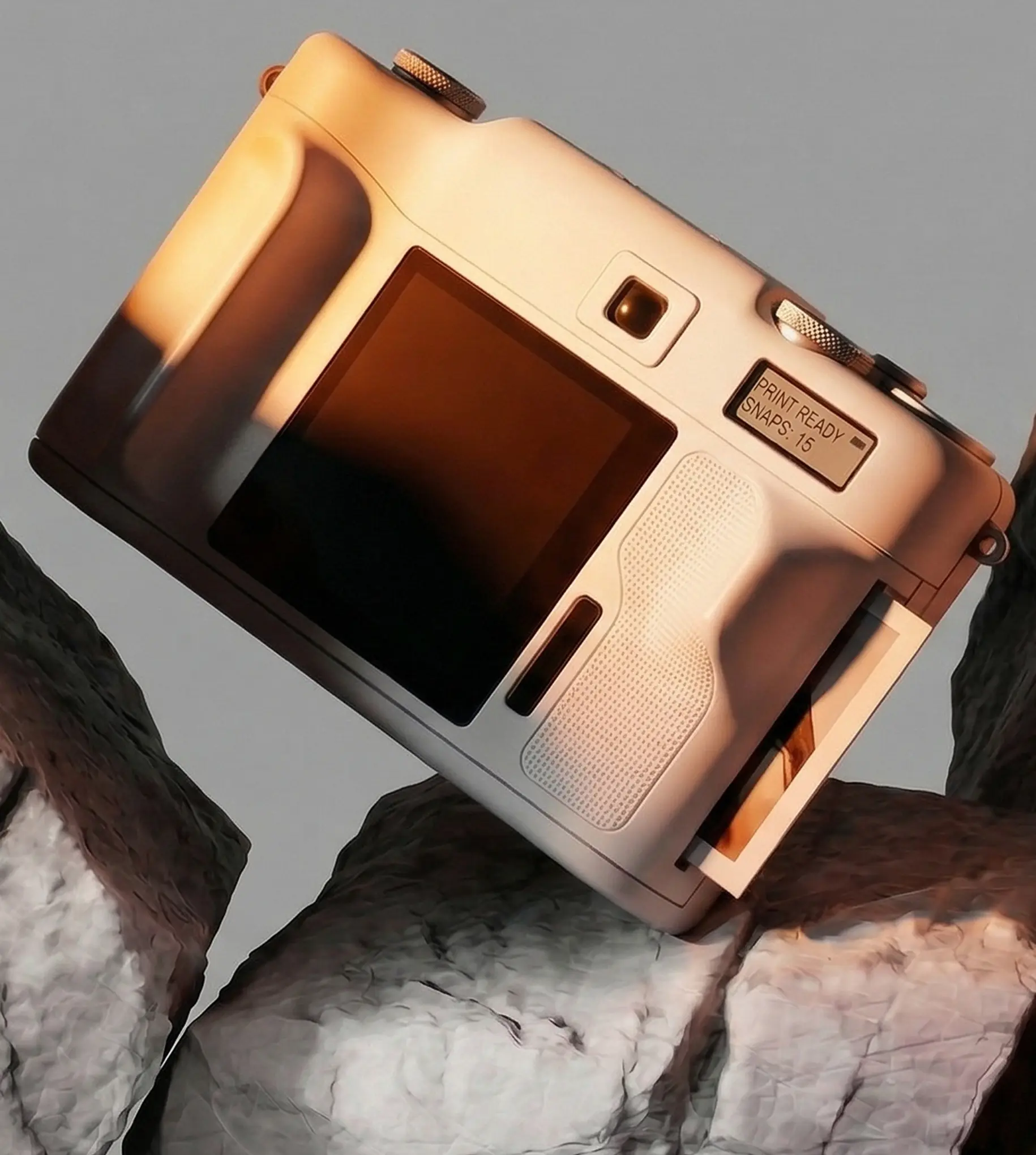 Snapa camera printing a large-format instant photo