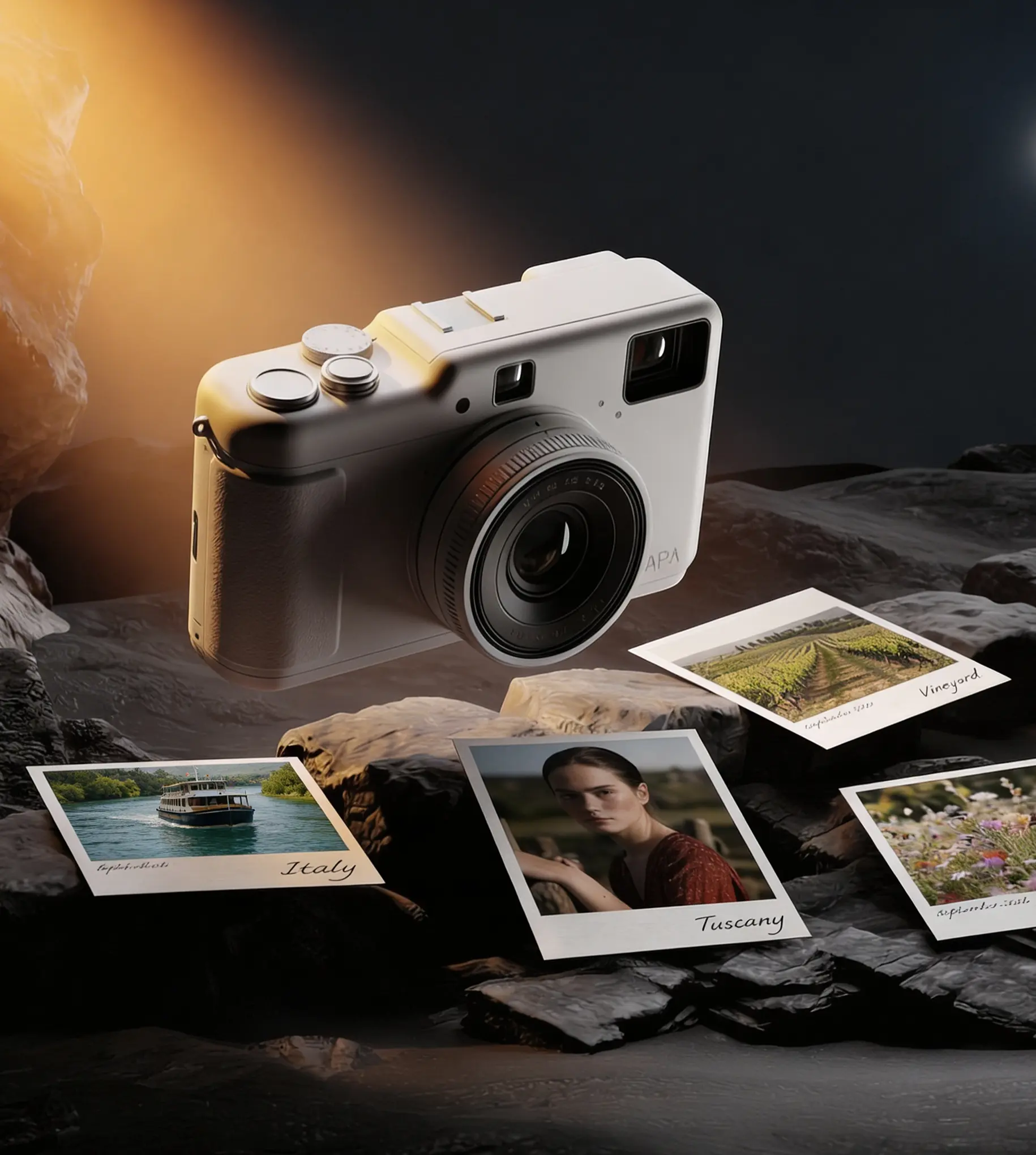 Large-format instant photo printed by Snapa camera