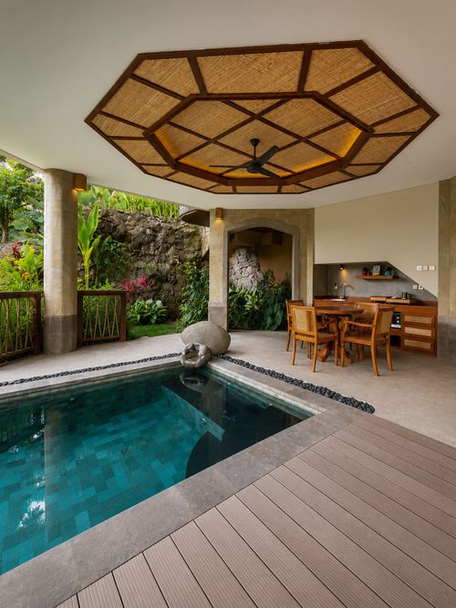 Akila Pool Villa with its private pool, swing day bed, and built-in hammock