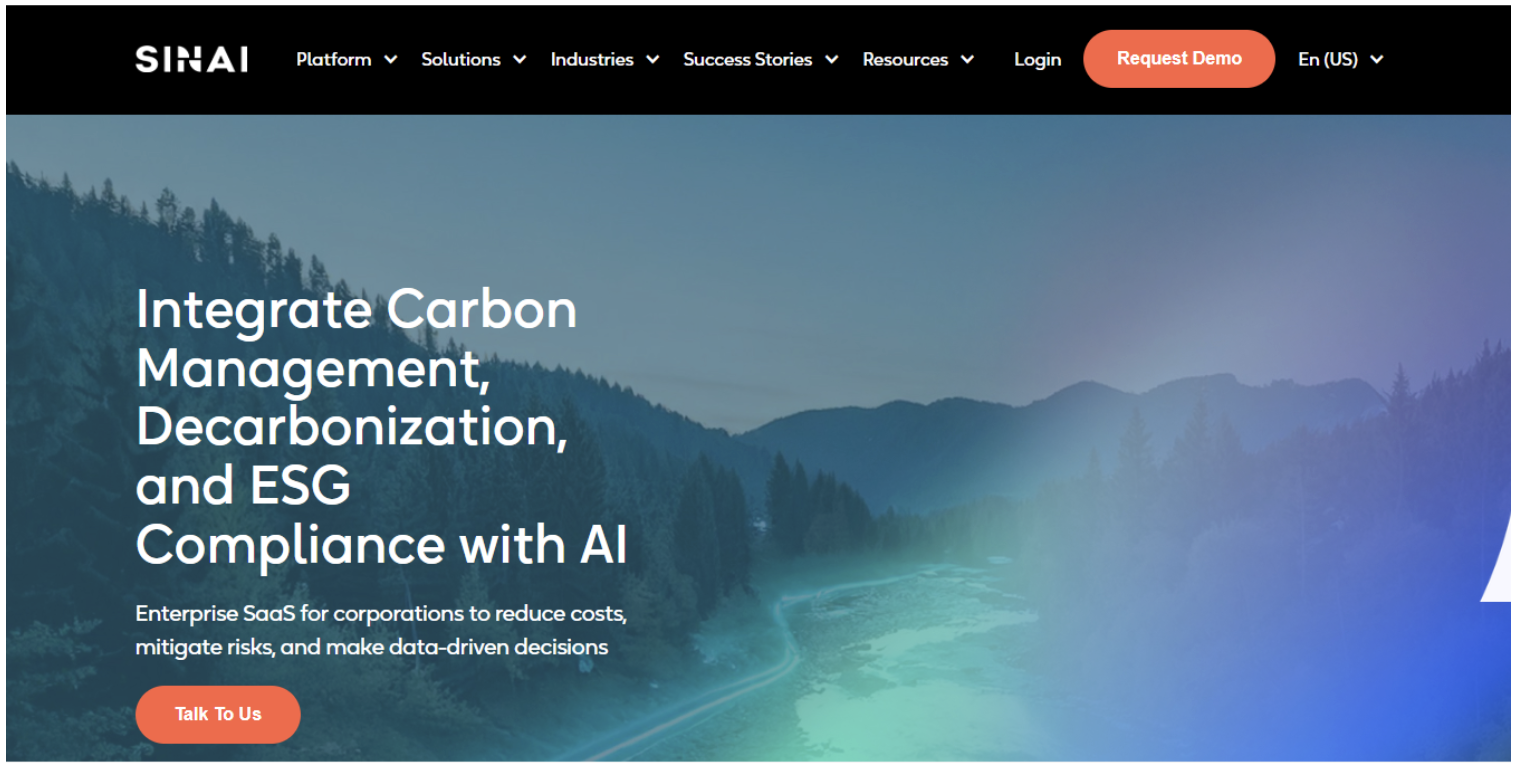 Sinai Technologies as a carbon tracking software