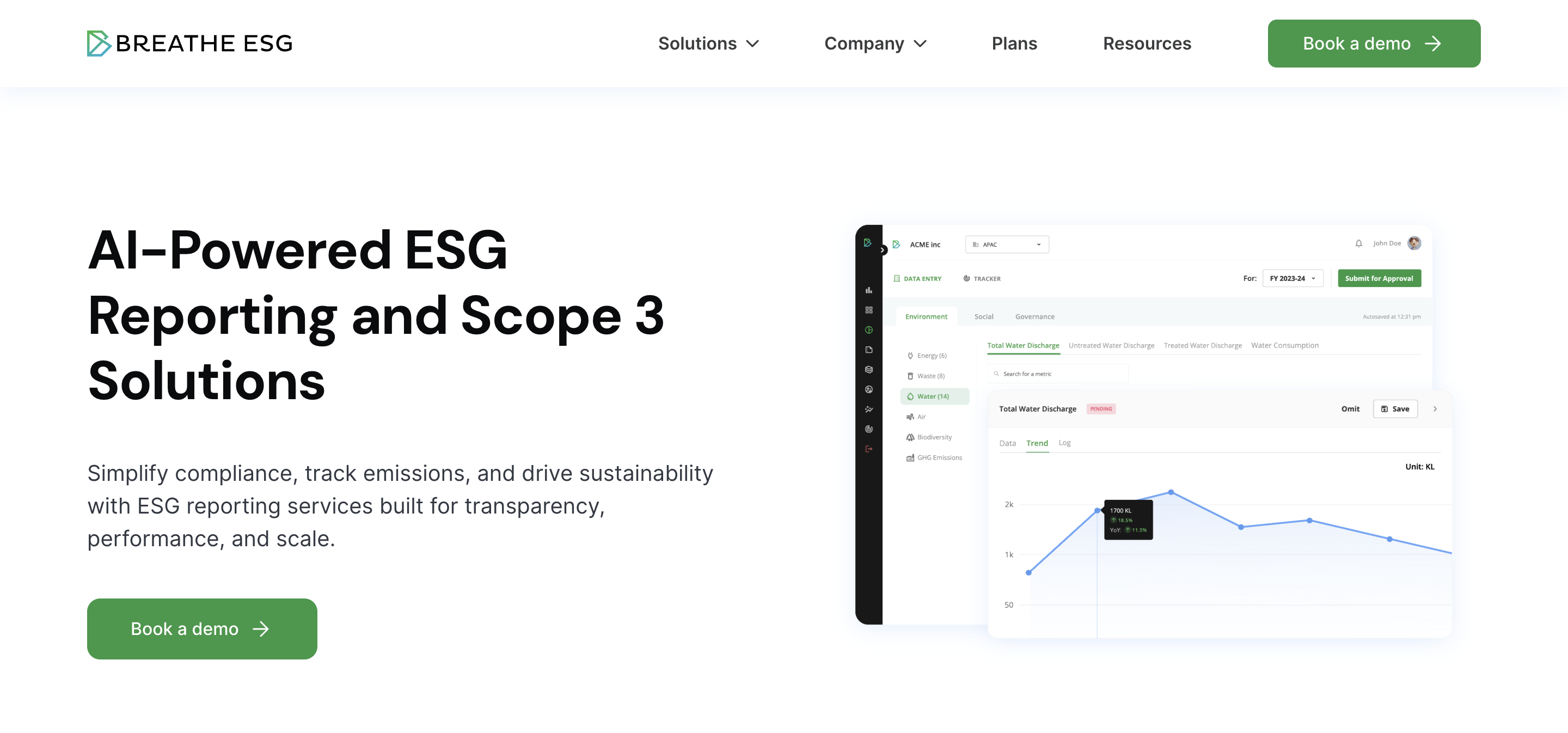 Breathe ESG reporting tool