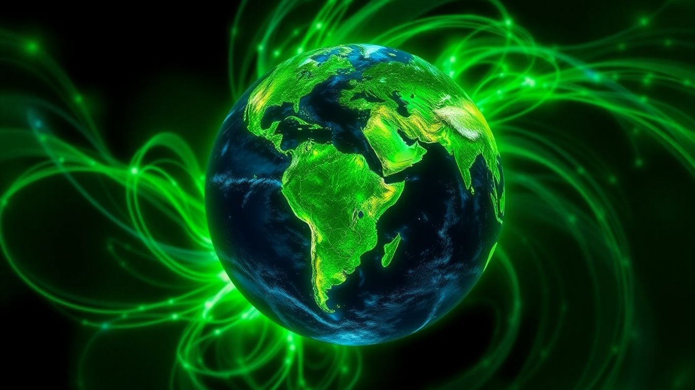 Global carbon emissions data visualization.