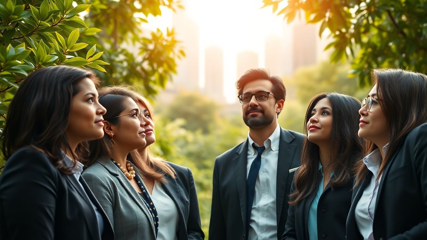 Professionals looking towards a sustainable future
