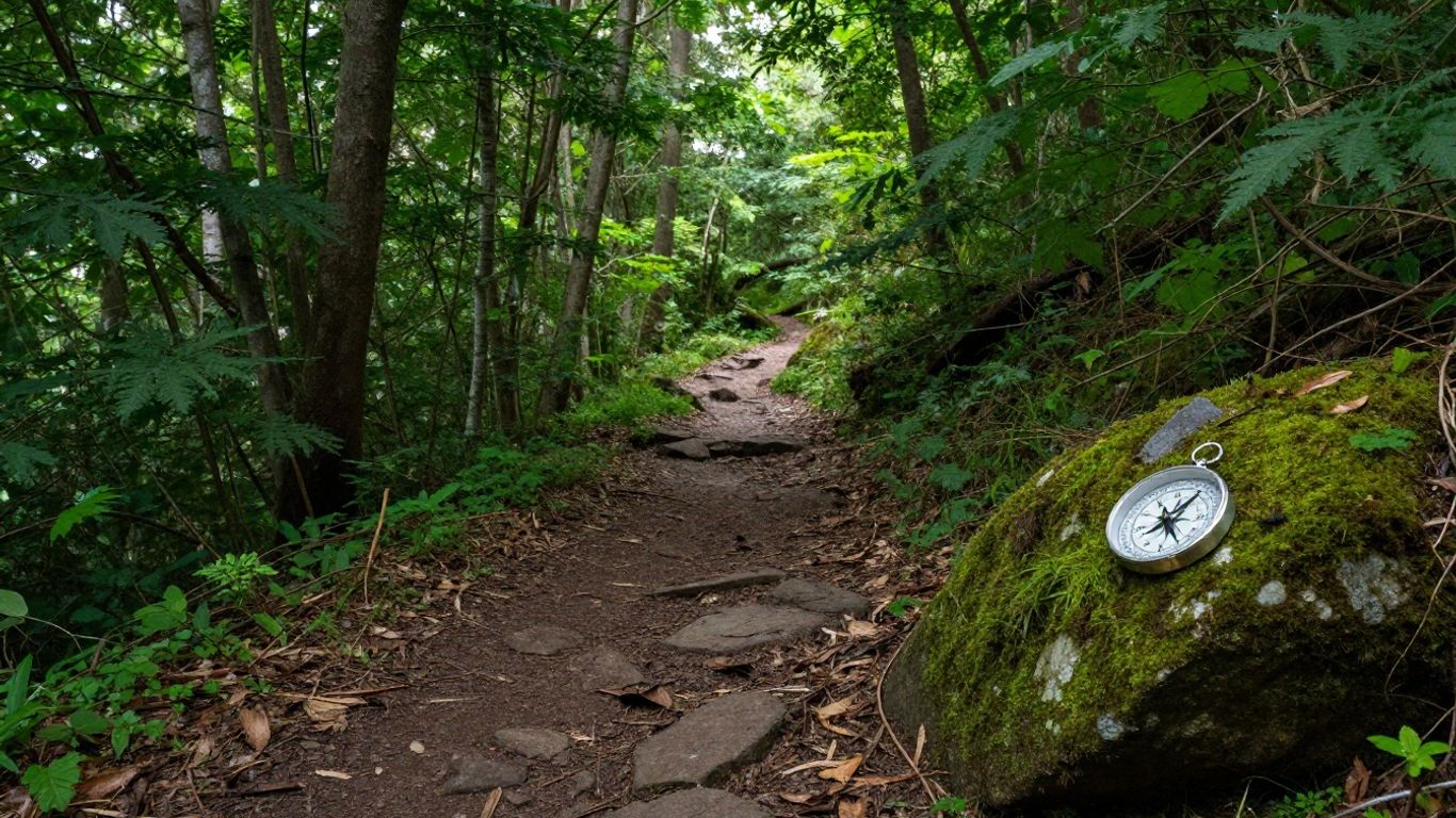 Winding path through forest, symbolizing evolving sustainability standards.