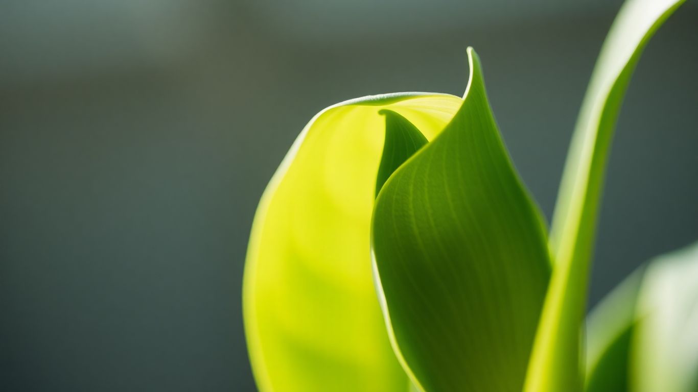 Green leaf unfurling with light rays.
