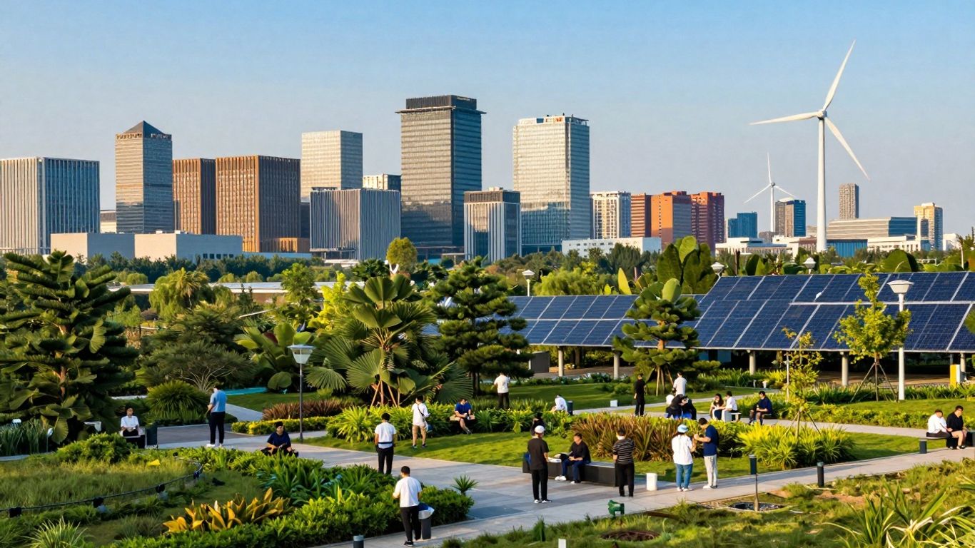 Climate tech jobs growth in urban and natural settings.