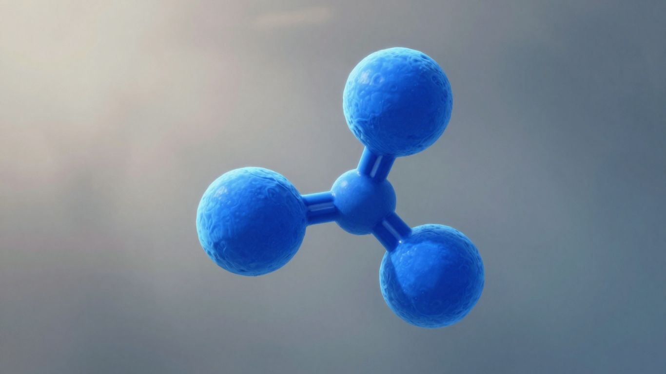 Ozone molecule (O3) in the atmosphere