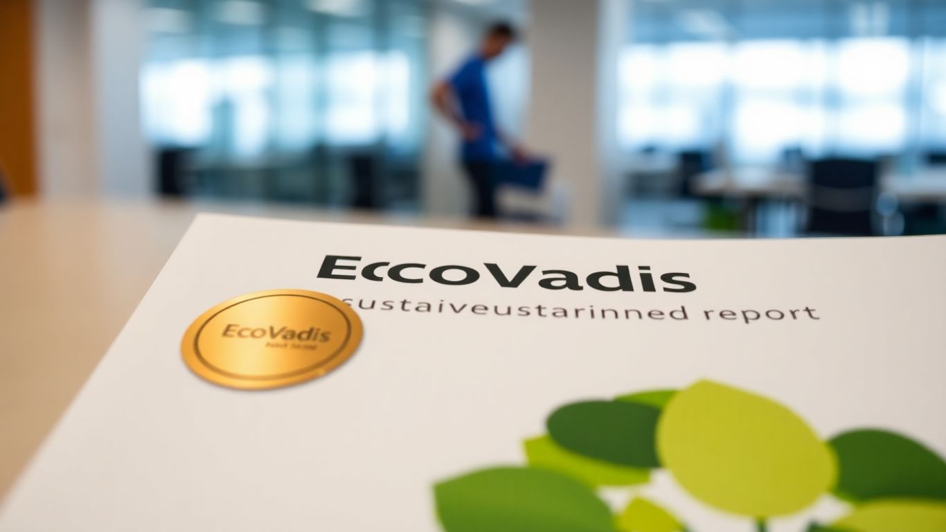 EcoVadis medal on a sustainability report