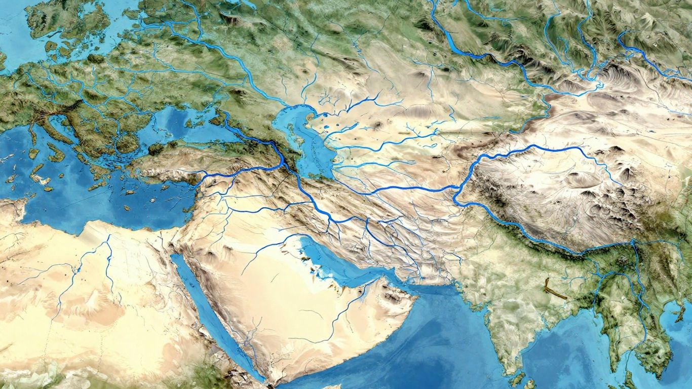 Global map of river systems and drainage basins