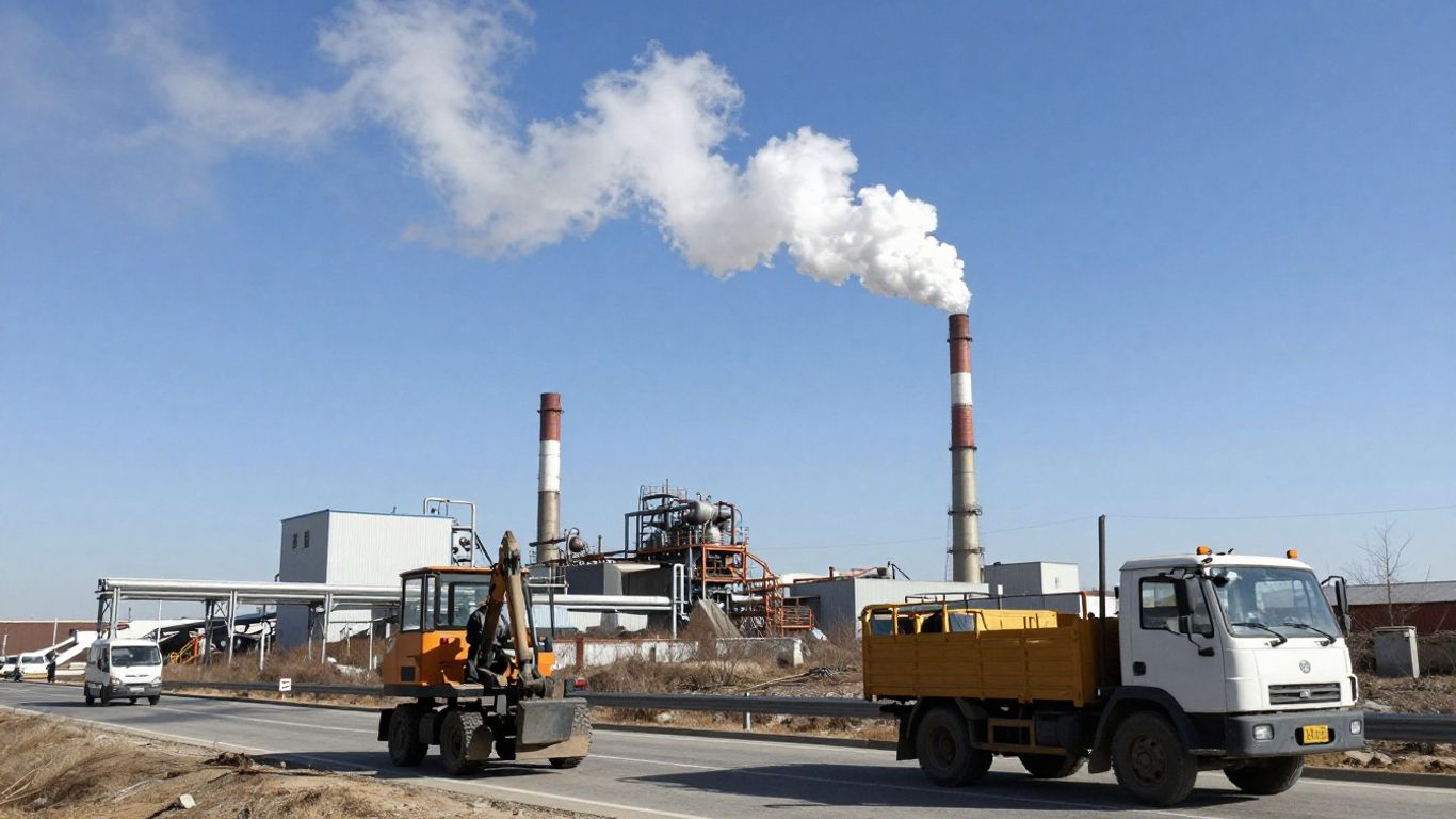 Direct emissions from factory smokestacks and vehicles.