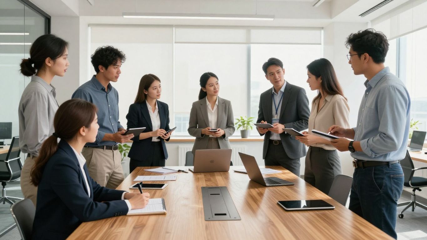 Team in a creative office