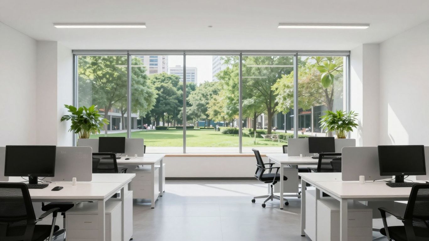 A clean modern workspace
