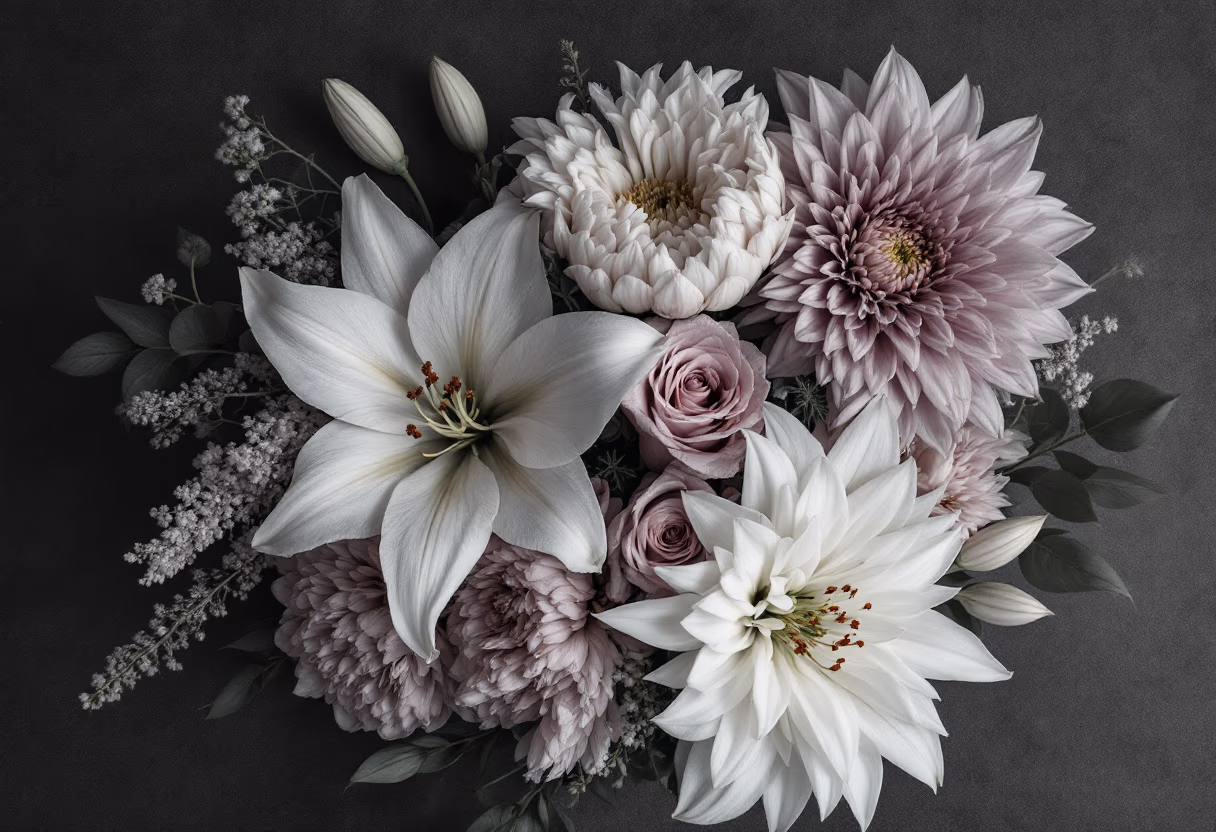 [background image] floral arrangement for a cemeteries & funeral home