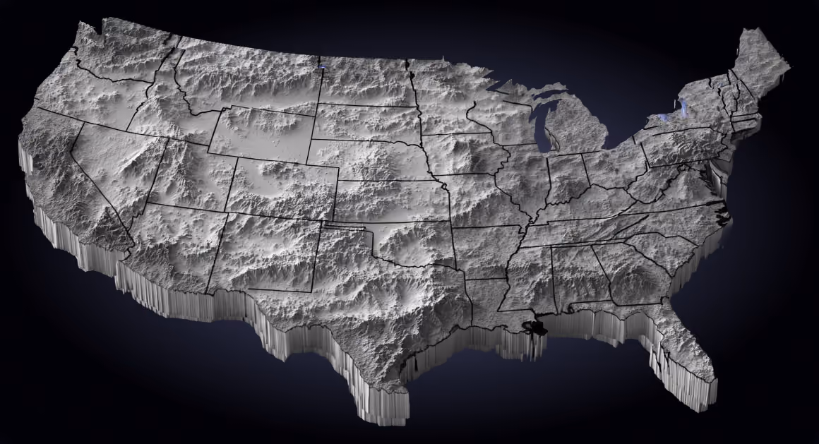 Map of Alpine districts and basins across the United States