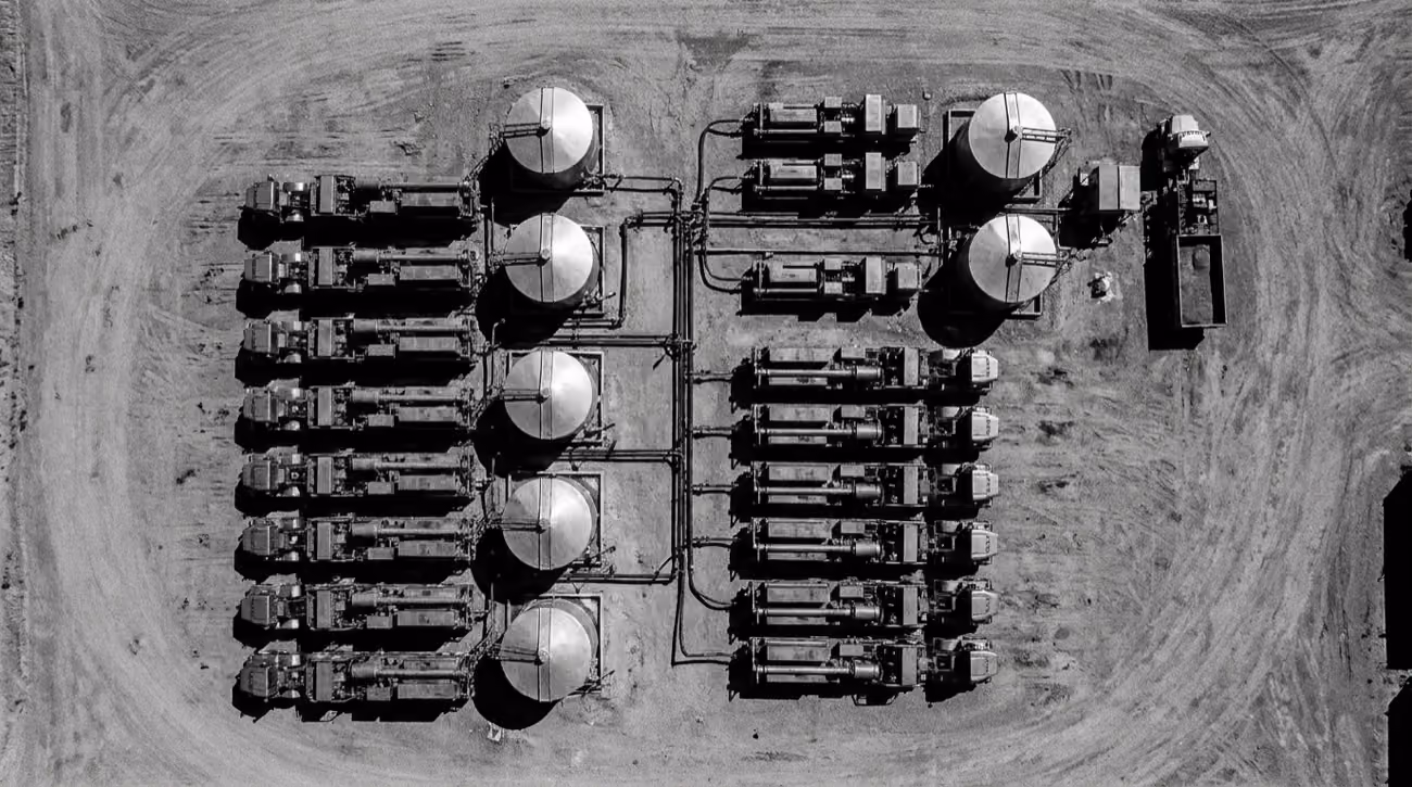 Alpine frac fleet on location