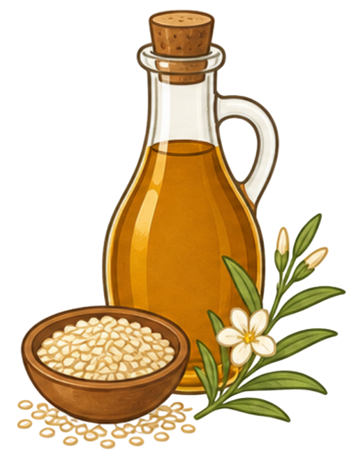 Sesame oil illustration