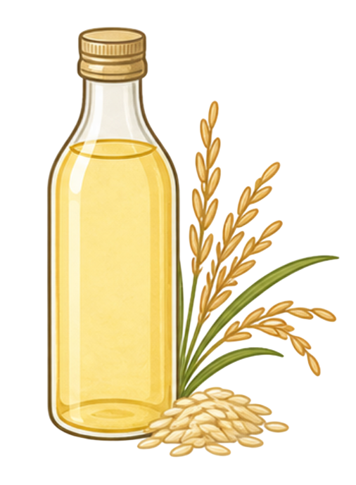 Rice bran oil illustration