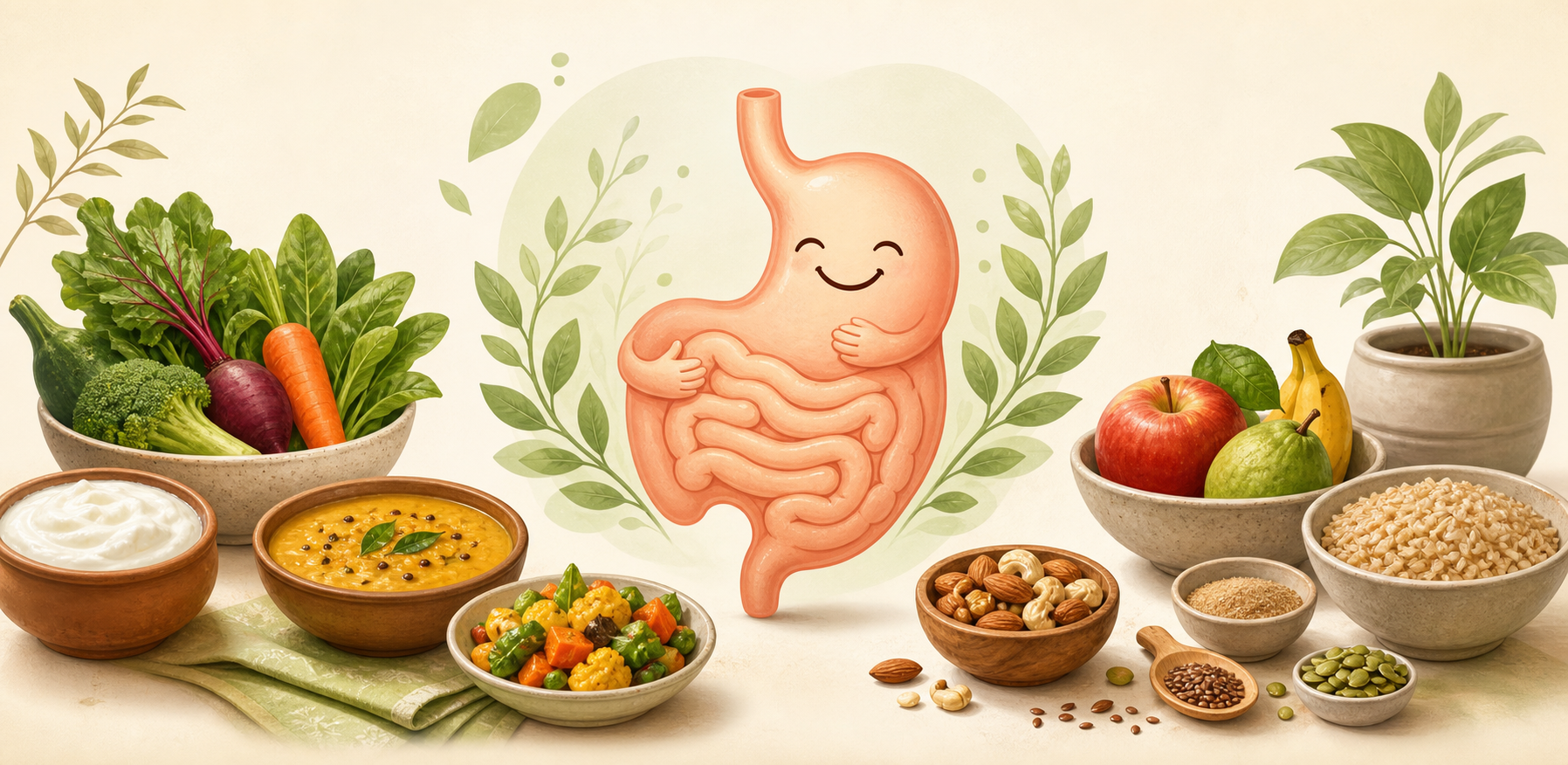 Gut health and immunity illustration from Edition 2