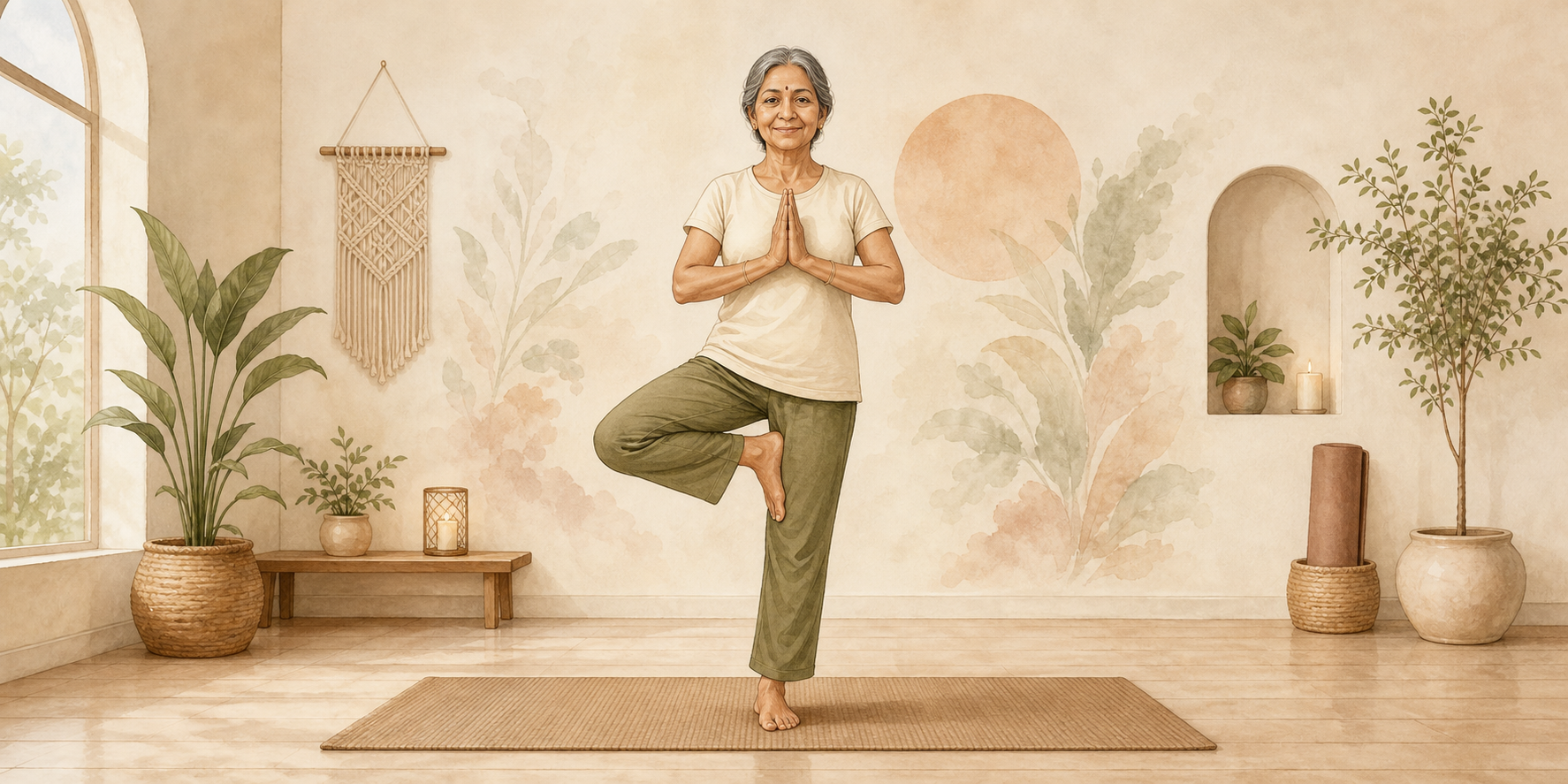 Vrikshasana illustration