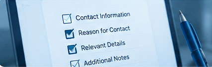 Structured intake information