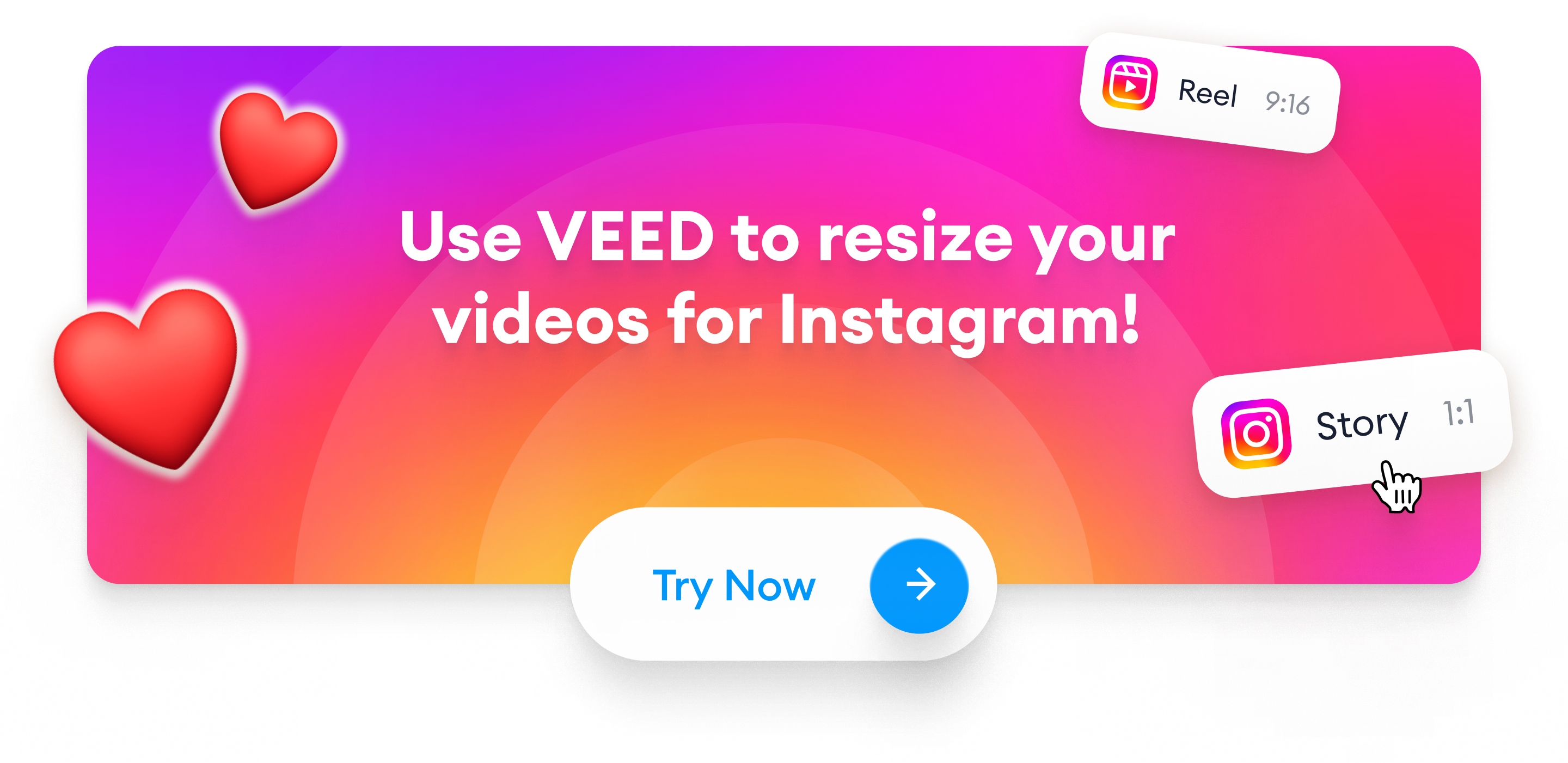 Call to action leading readers to VEED