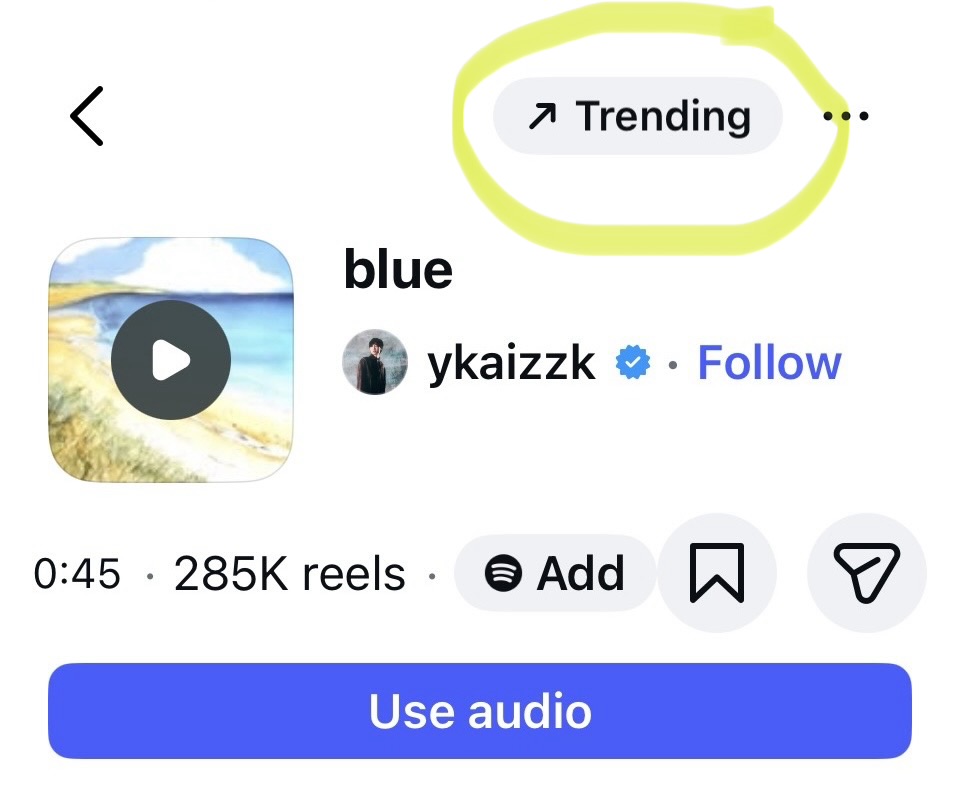 how to find trending audio on Instagram