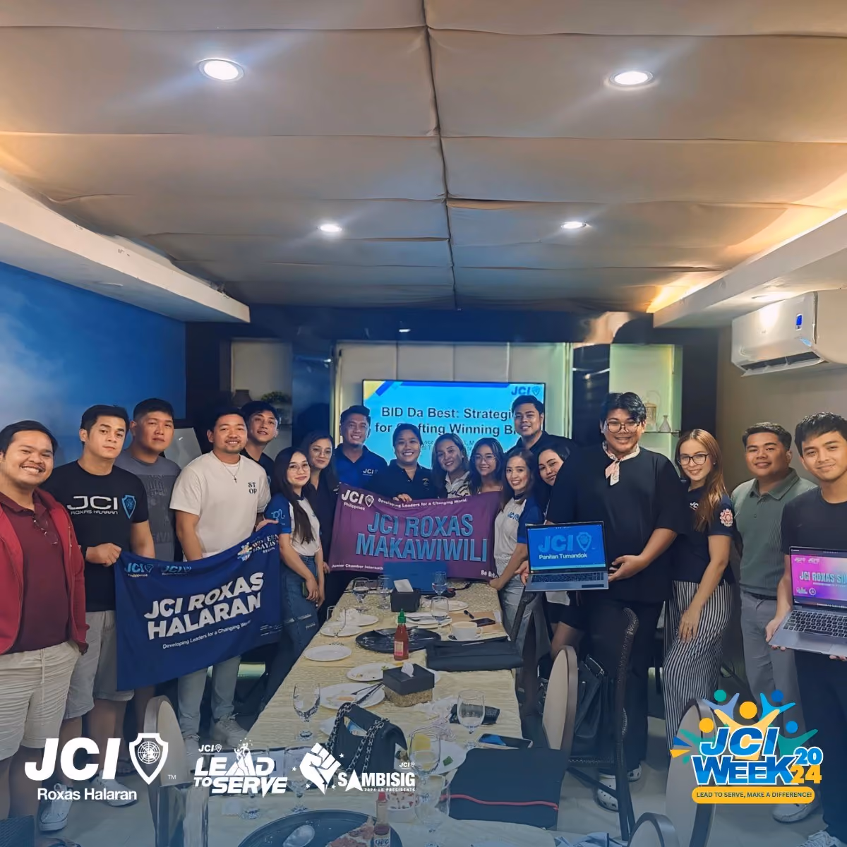 JCI Roxas Halaran chapter banner presentation
