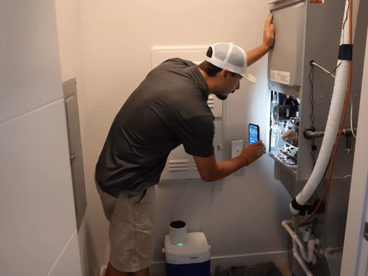 Maintenance technician working
