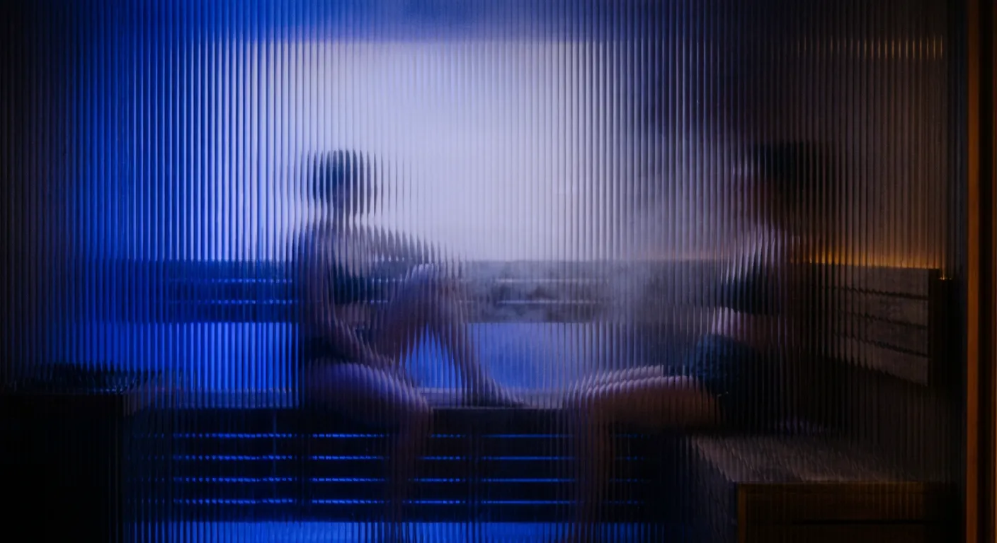 Two people in the sauna at Plunged, recovery studio in Gent