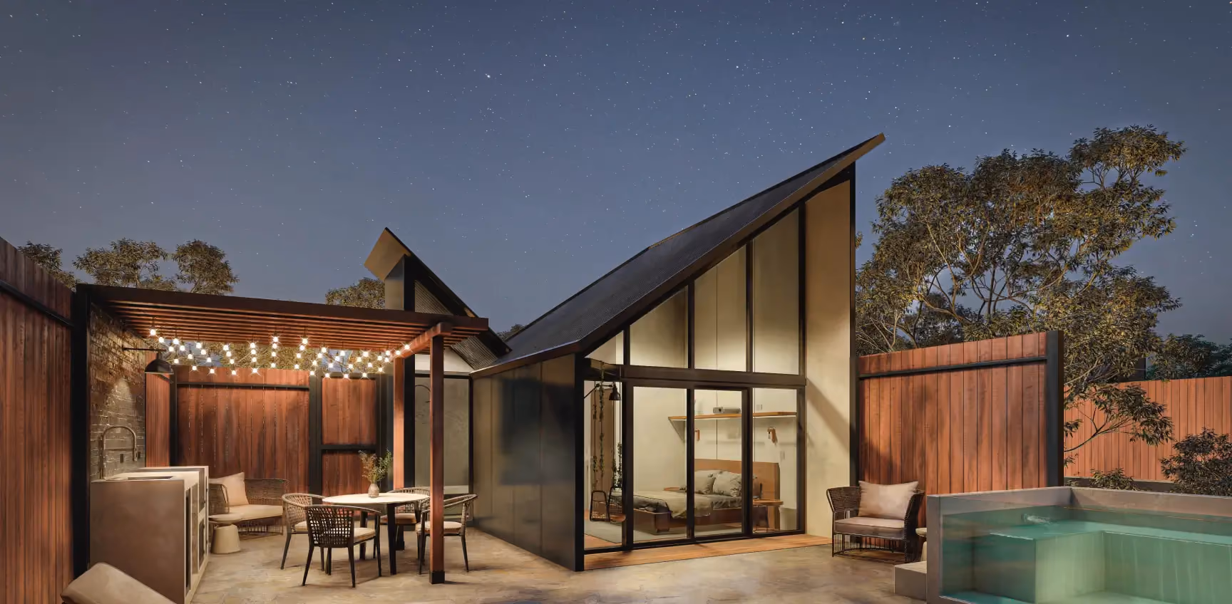 Modern residential property exterior