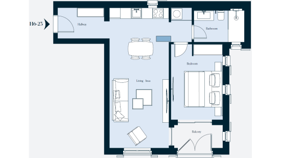 Floor plan of apartment H623