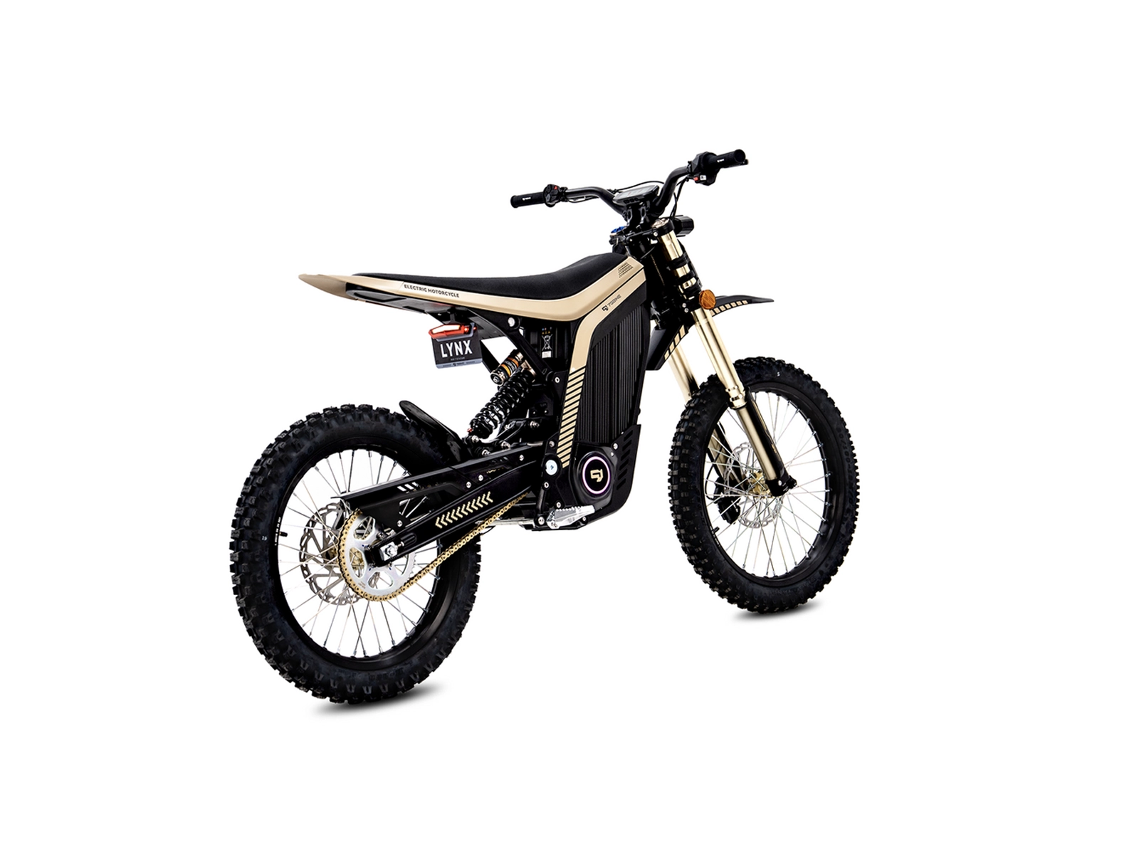 79 Bikes Lynx back angle view in black and gold.
