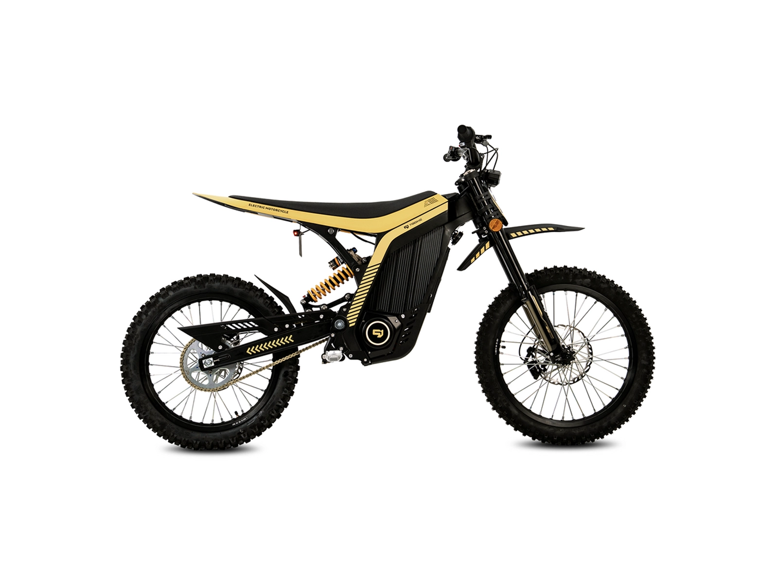 79 Bikes Lynx side view in black and yellow.