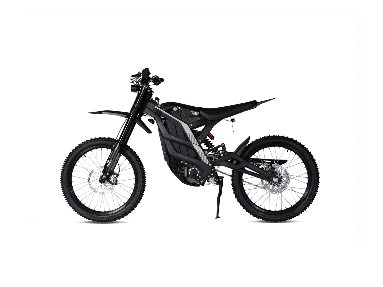 79 Bikes Falcon Pro side view in all black.