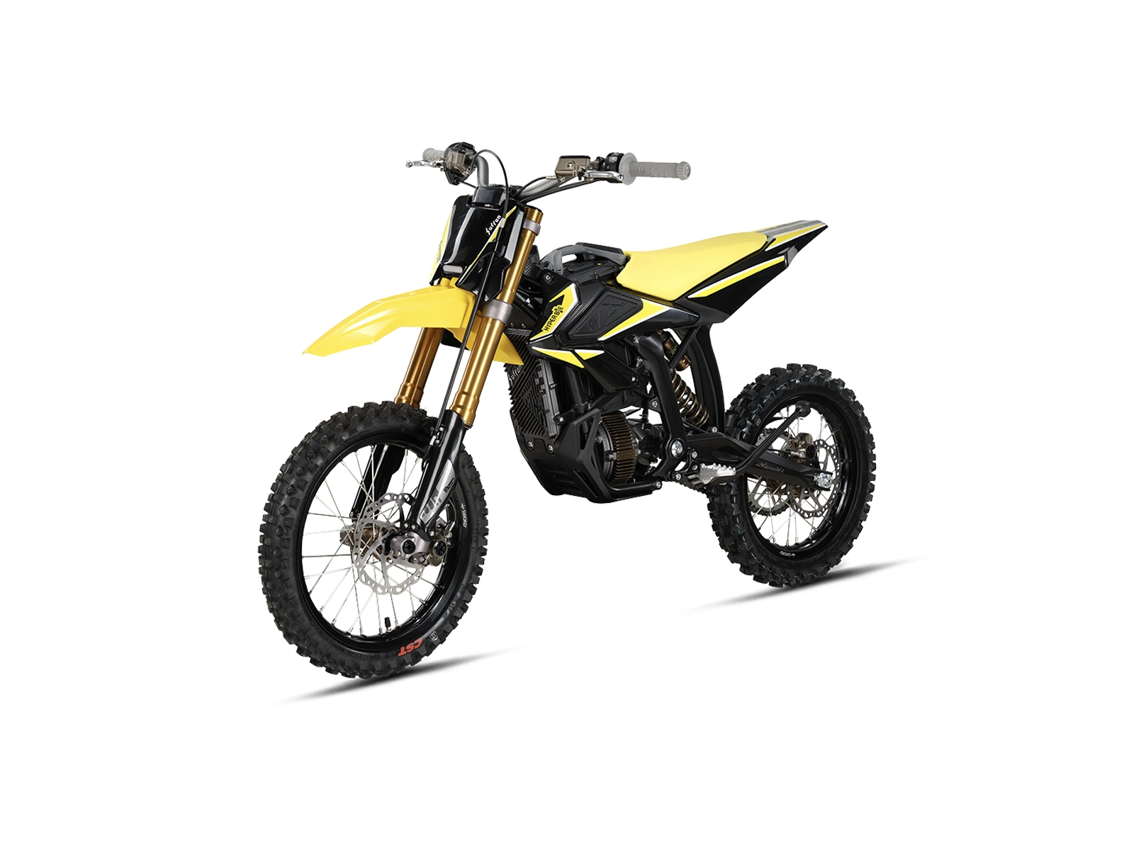 Surron Hyper Bee front angle view in yellow.