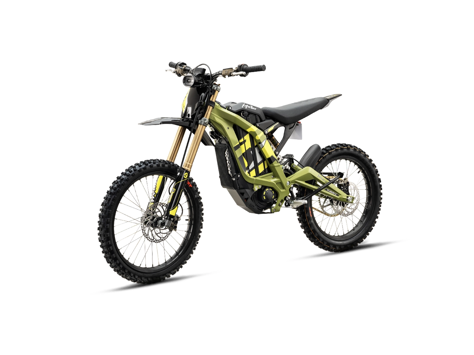 Surron Light Bee X front angle view in green.