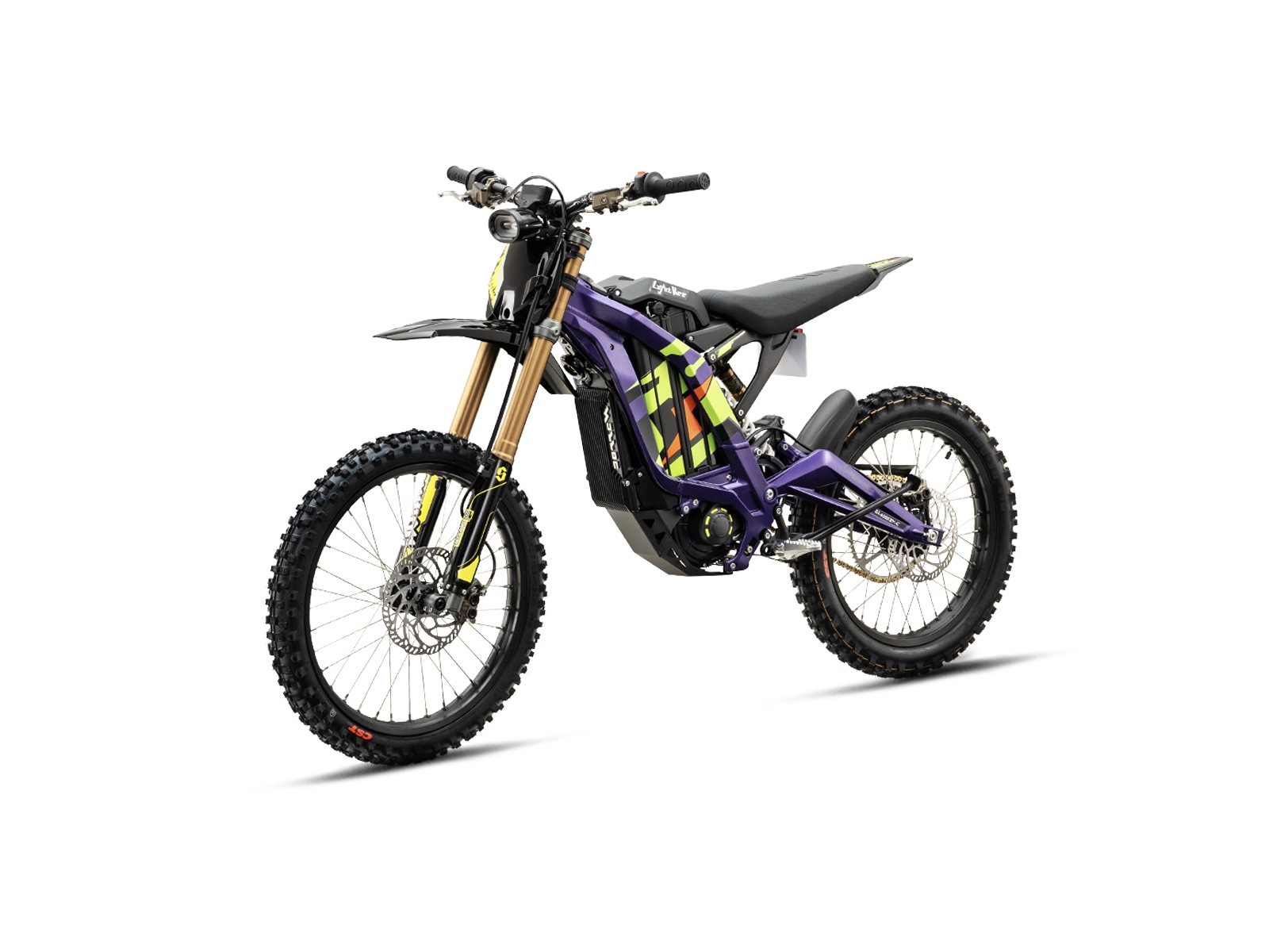 Surron Light Bee X front angle view in purple.