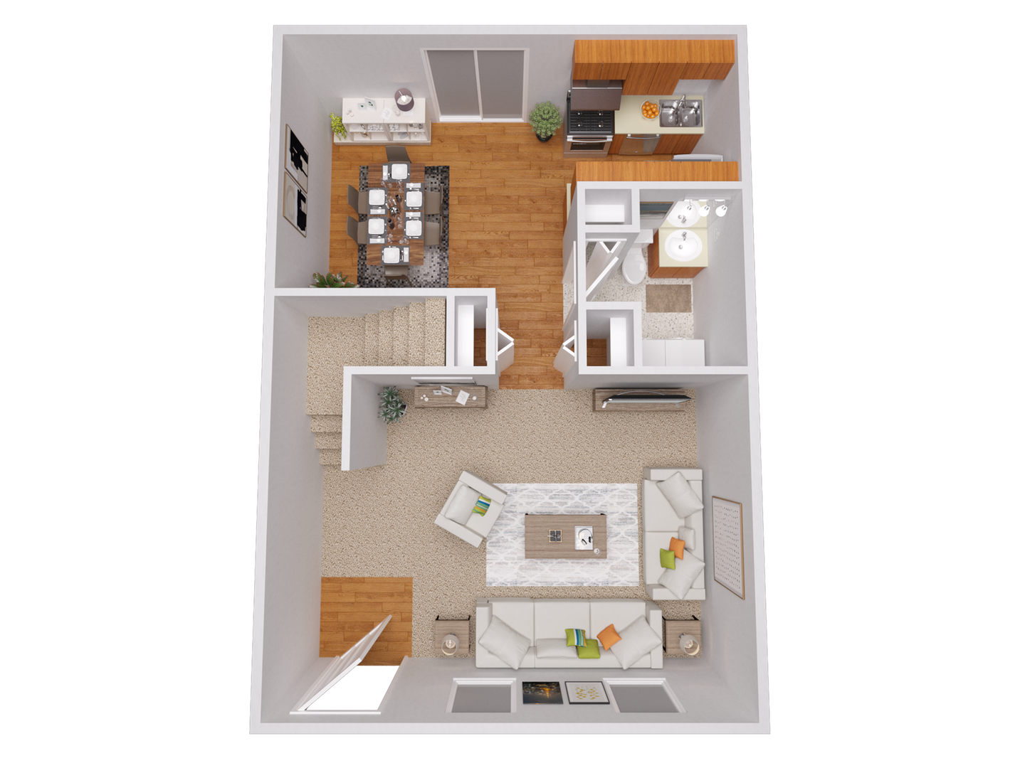 The Ellington floor plan first floor