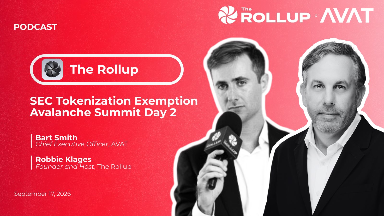 The Rollup livestream with Bart Smith, CEO of AVAT, at Avalanche Summit